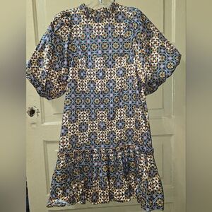 Tyler Böe Sammy Cotton Mosaic Skimmer Multicolor Dress NWT Size: XS